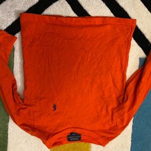 Orange polo long sleeve